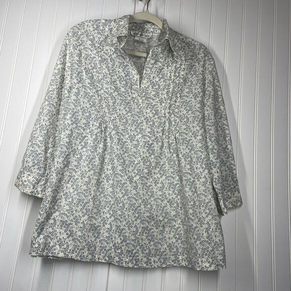 Motherhood Maternity Gray 3/4 Sleeve Collared Pullover Blouse Top Size M - Picture 1 of 9